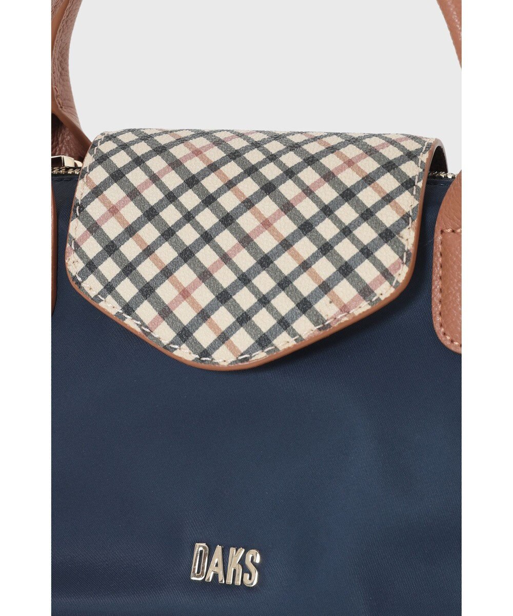 DAKS 【2WAY】ナイロン×牛革 ハウスチェック ミニバッグ 