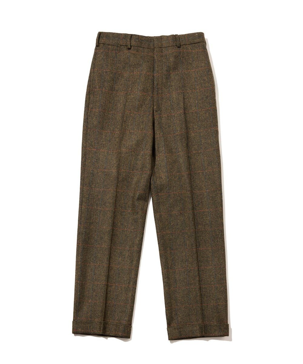 J.PRESS MEN 【J.PRESS ORIGINALS】Lambs Tweed New Piped Stem Slacks / Big Back Belt / Japan Made 