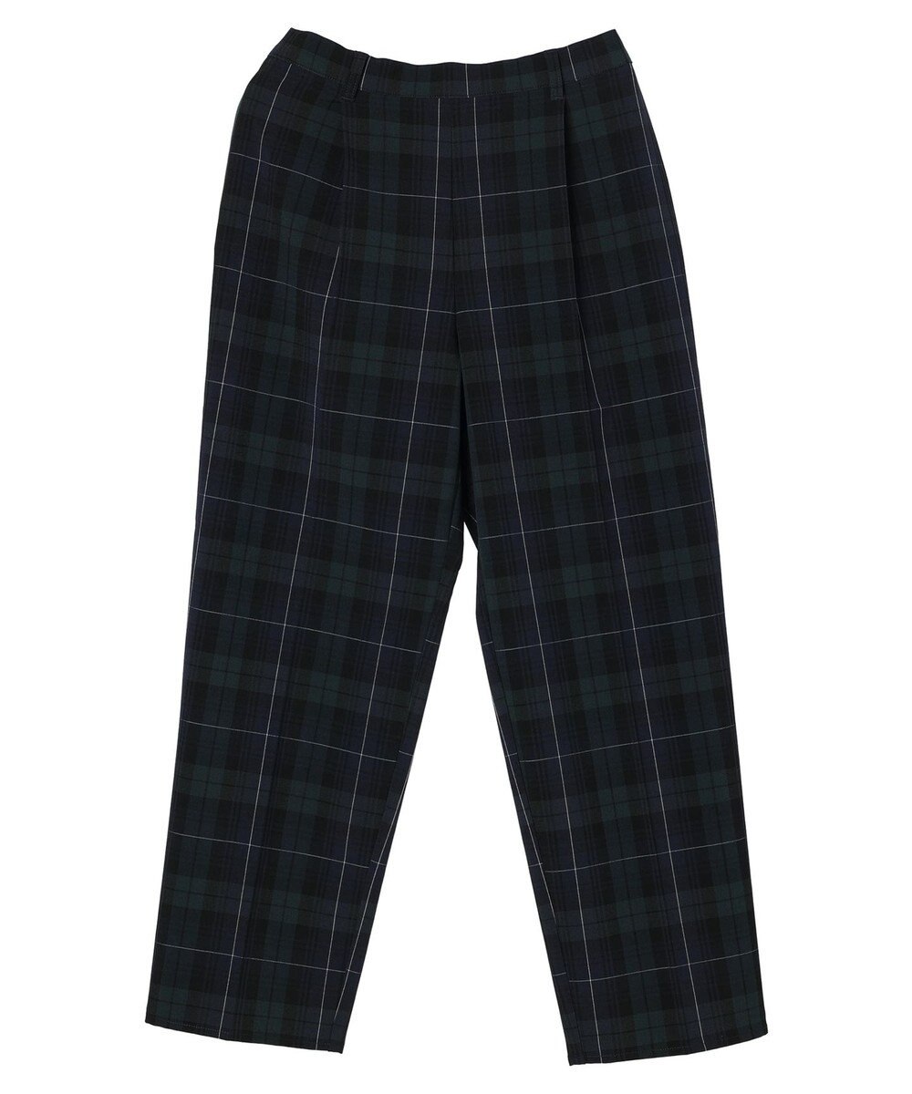 Green Parks きれいシルエットチェックパンツ 