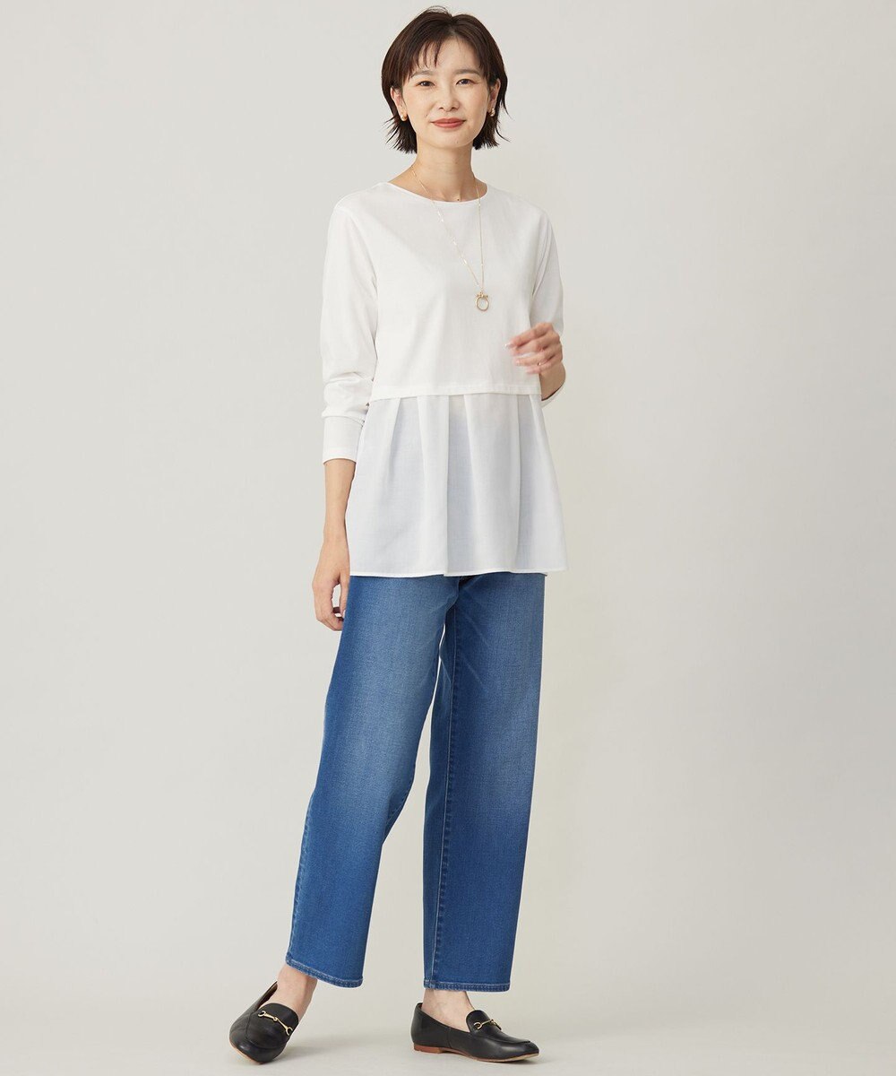 J.PRESS LADIES L 【WEB限定】レイヤードフレアー カットソー 