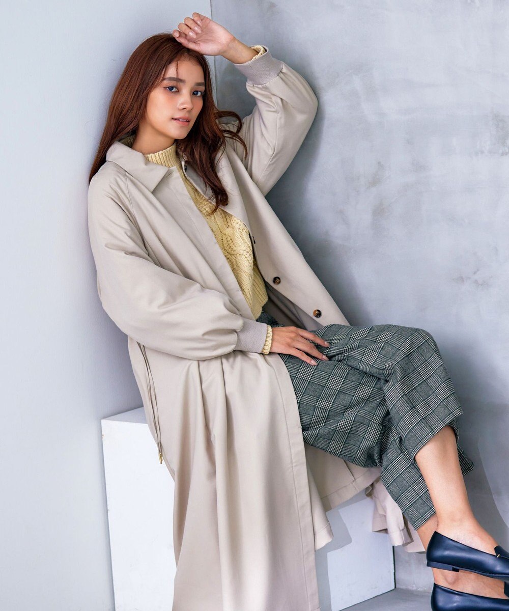 Tiaclasse 【安田美沙子さん着用・洗える】起毛チェック柄ワイドパンツ 