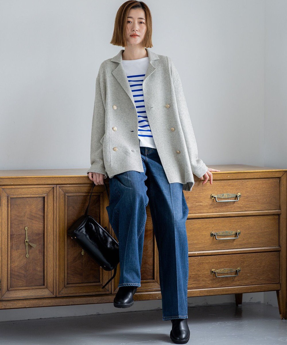 23区 【見上愛さん着用/Oggi掲載】カシミヤブレンド ニット ジャケット 