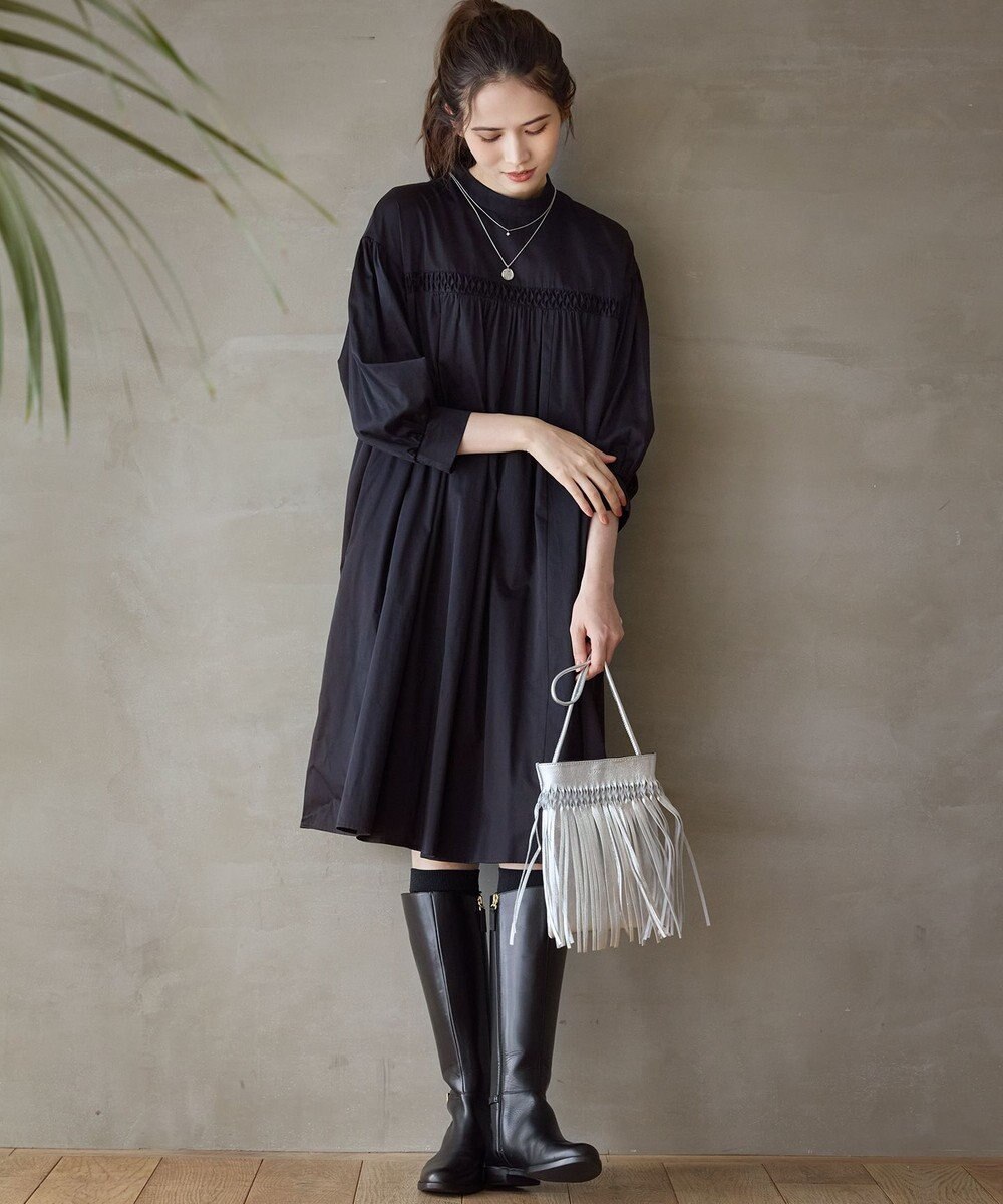 23区 S 【SLOW/一部店舗限定】ウォッシュドコットンサテン ワンピース 