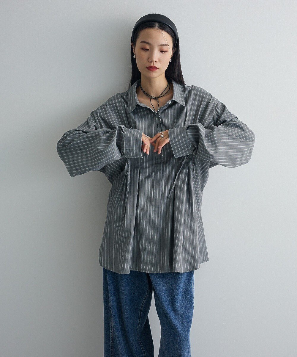 Green Parks 【WEB限定】ドロストシャーリングウエストタックシャツⅡ 