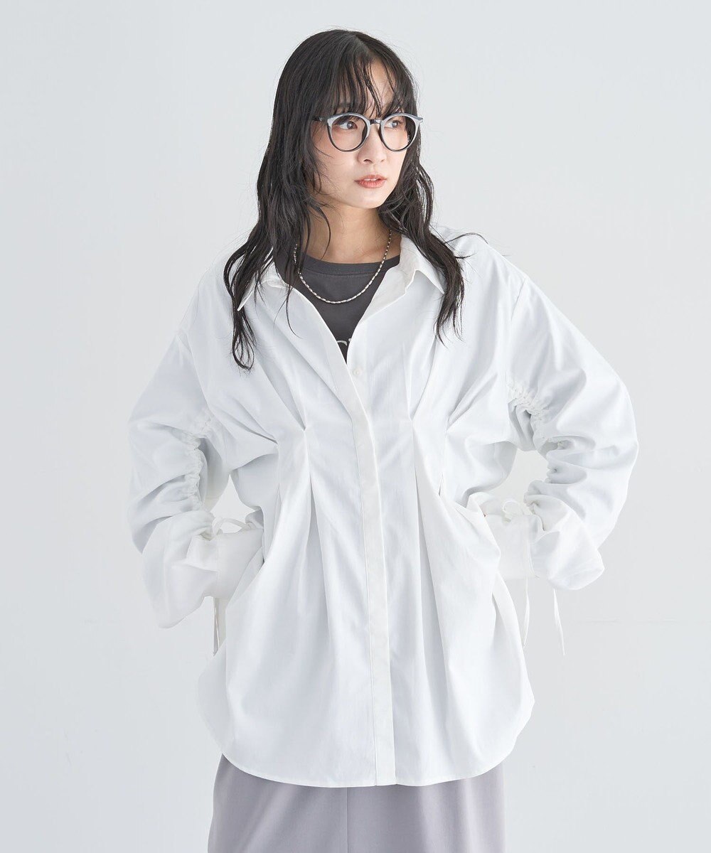 Green Parks 【WEB限定】ドロストシャーリングウエストタックシャツⅡ 