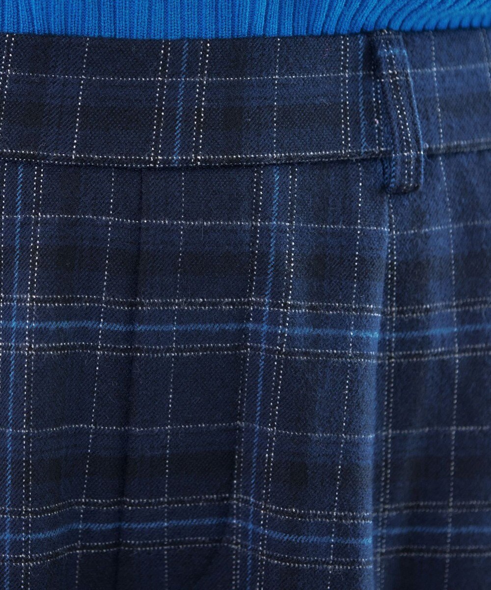 Tiaclasse 【安田美沙子さん着用・洗える】起毛チェック柄ワイドパンツ 