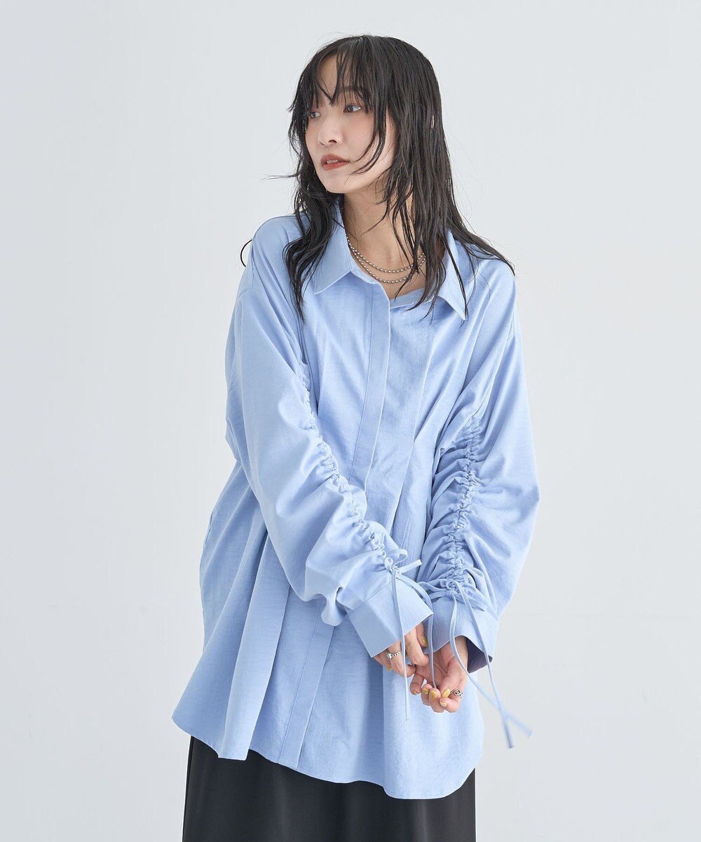 Green Parks 【WEB限定】ドロストシャーリングウエストタックシャツⅡ 