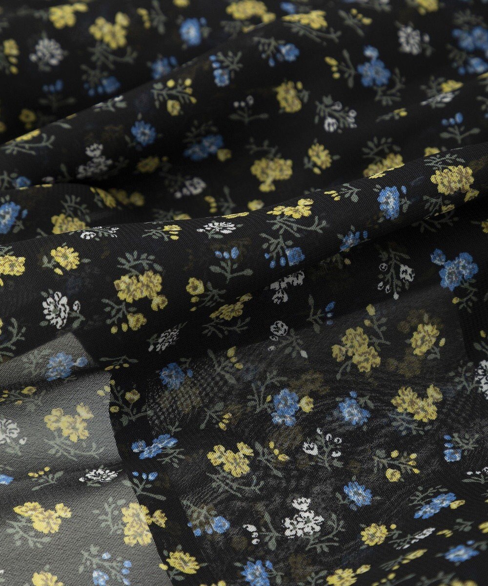 Green Parks レースドッキング花柄ティアードスカート 