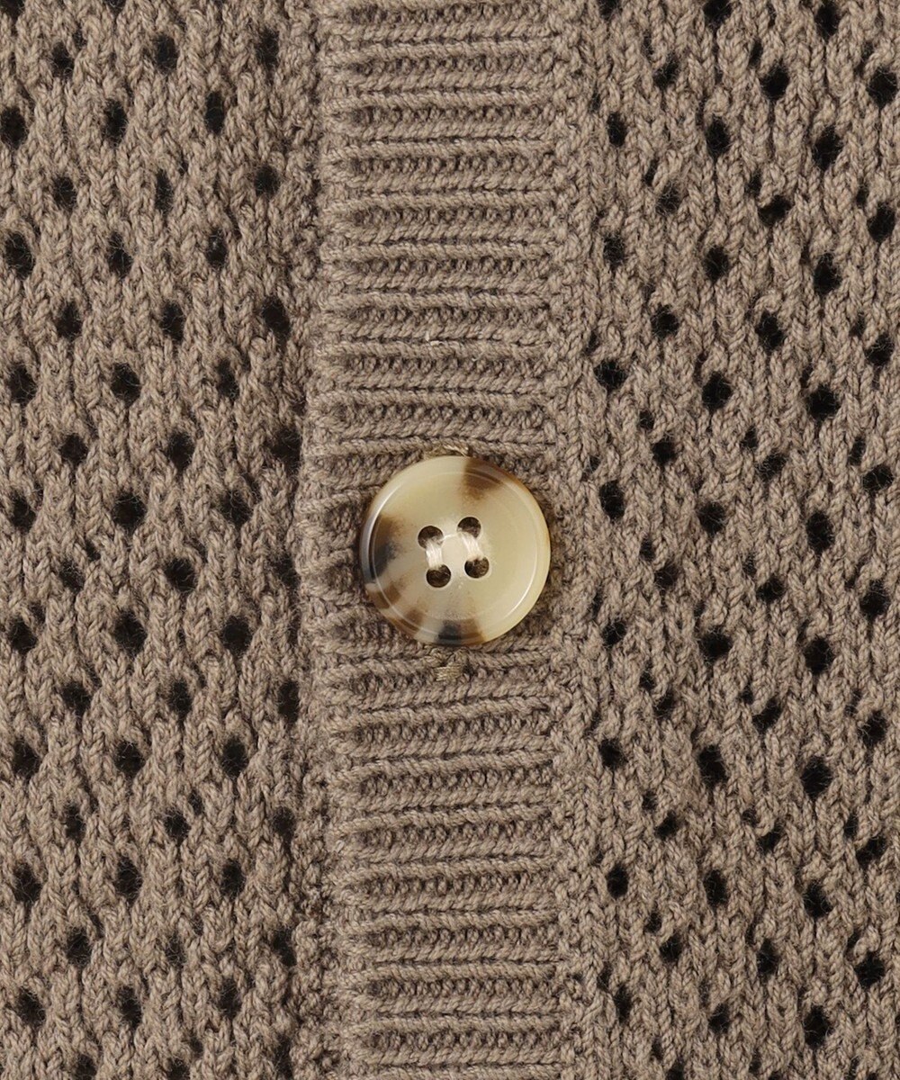 J.PRESS YORK STREET 【UNISEX】テープヤーンメッシュ カーディガン 