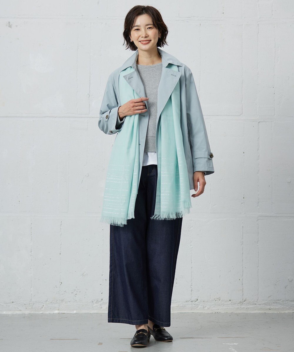 J.PRESS LADIES 【洗える・撥水】ポリアーティローザ ダブル トレンチコート 