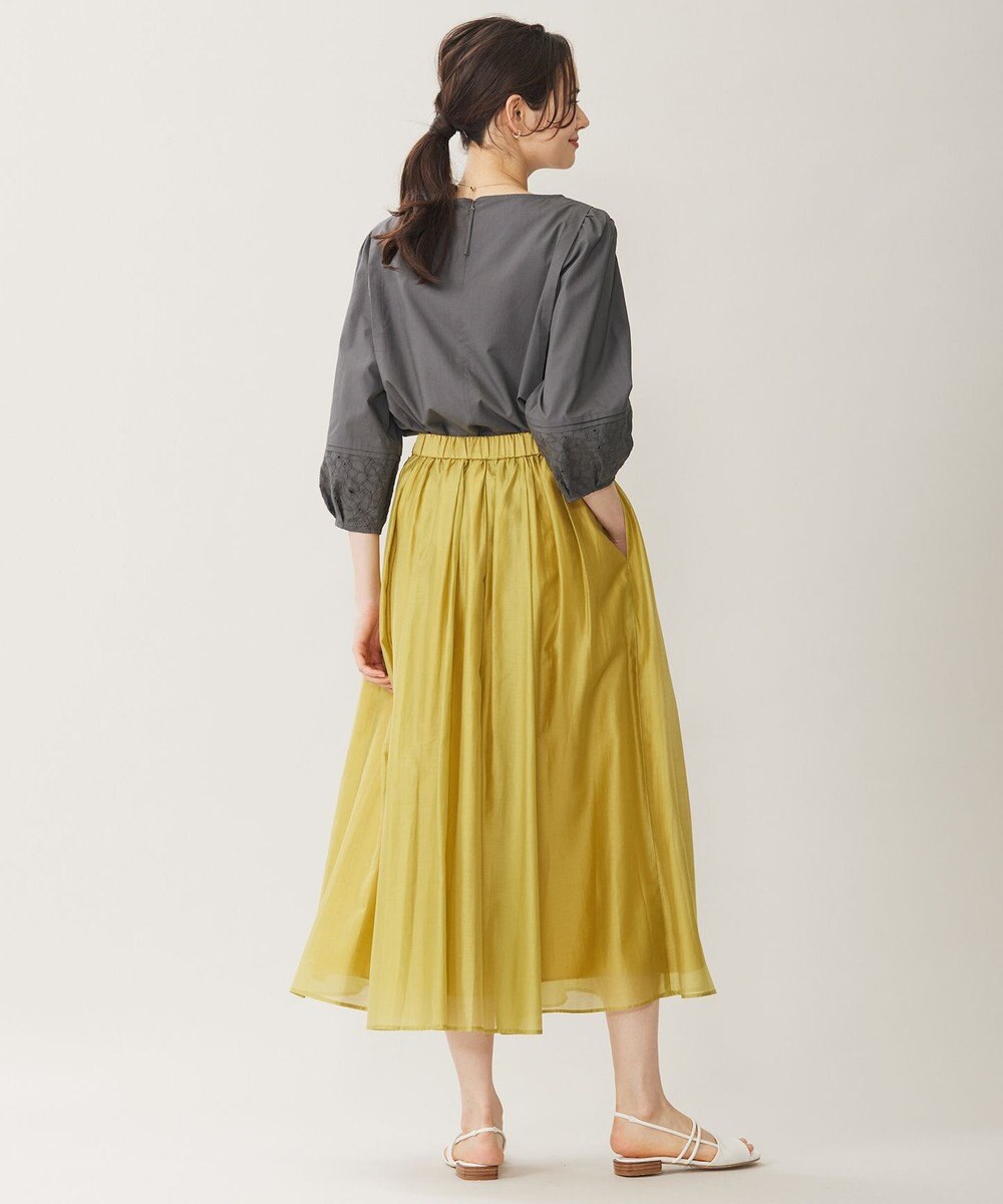 自由区 【洗える】エアリータック スカート 