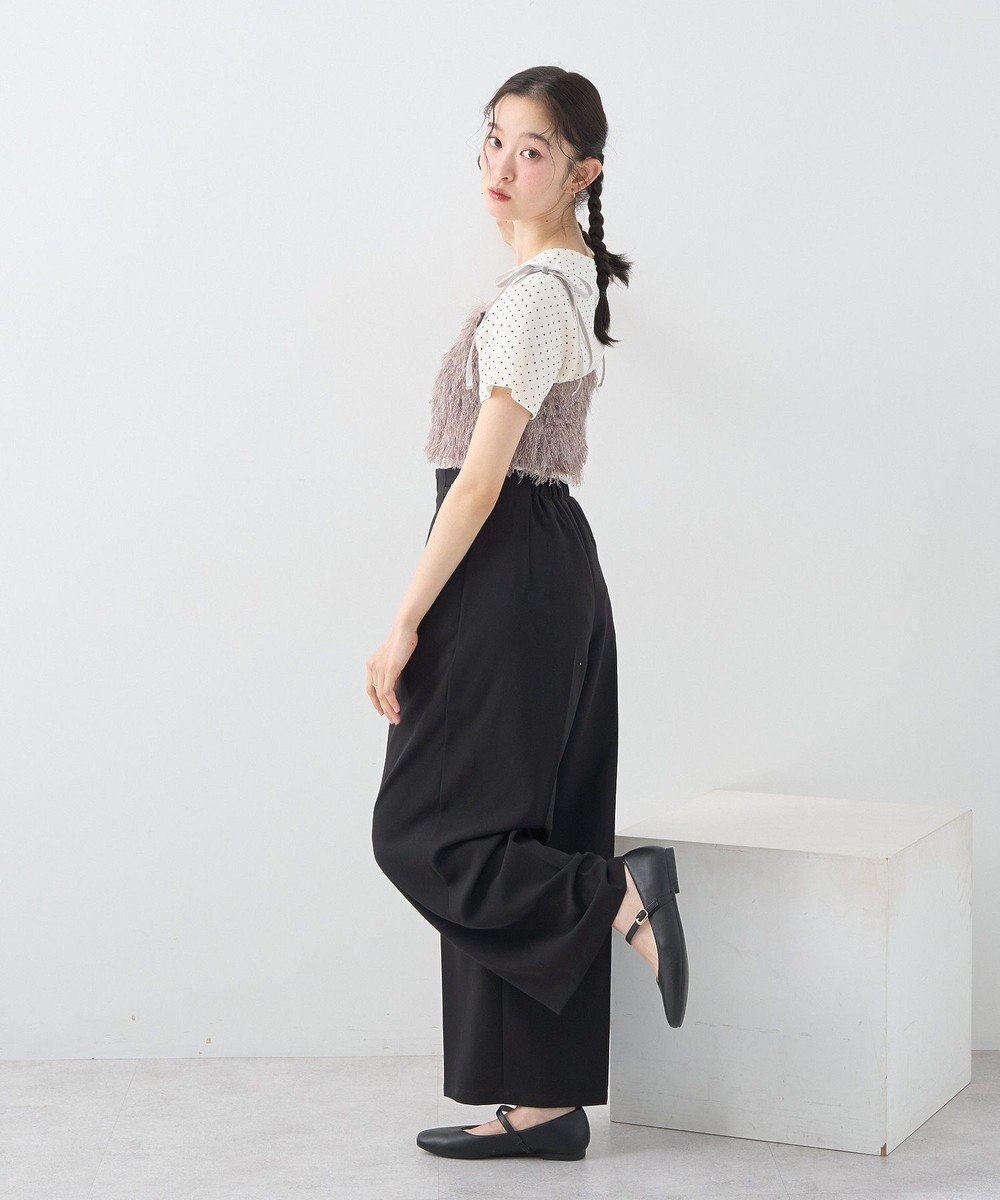 earth music&ecology ラメミックスフェザービスチェ 