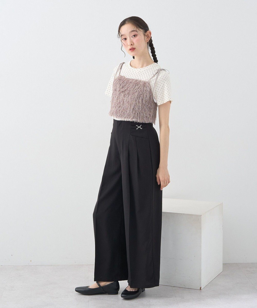 earth music&ecology ラメミックスフェザービスチェ 