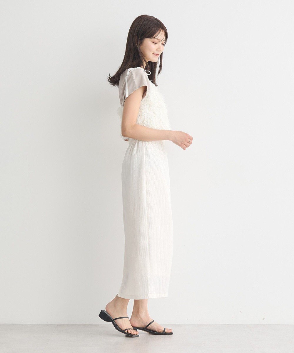 earth music&ecology ラメミックスフェザービスチェ 