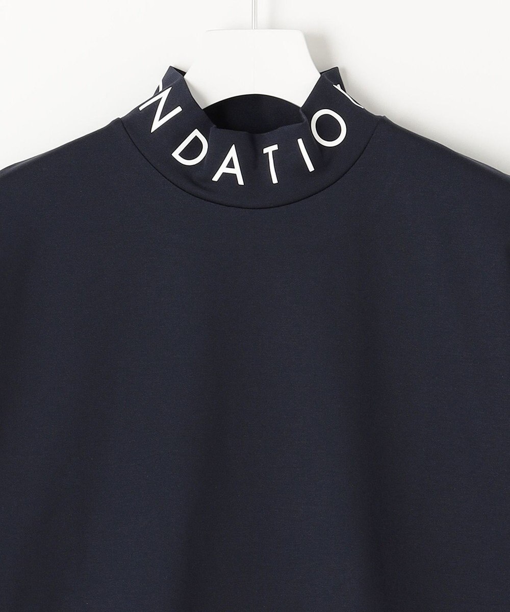 23区GOLF 【23Fondation/MEN】【UVケア】衿ロゴ モックネックシャツ 