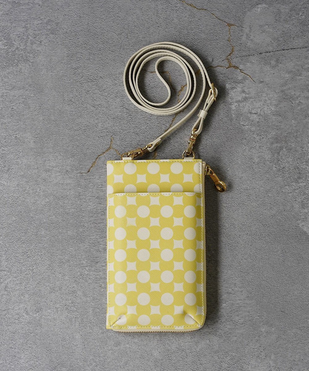 MIYABIYA La quoh with kirakaracho 南蛮七宝プリントレザー スマホポシェット 