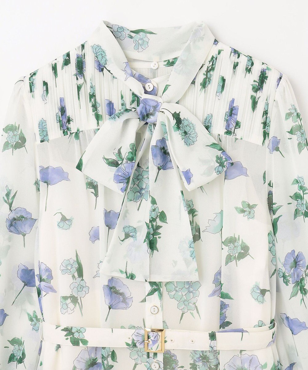 GRACE CONTINENTAL グラデフラワープリントワンピース 