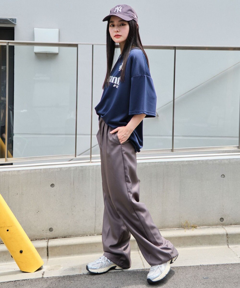 WEGO 【２点セット/ユニセックス着用ITEM/吸水速乾】アクセ付きメッシュロゴT（SS） 