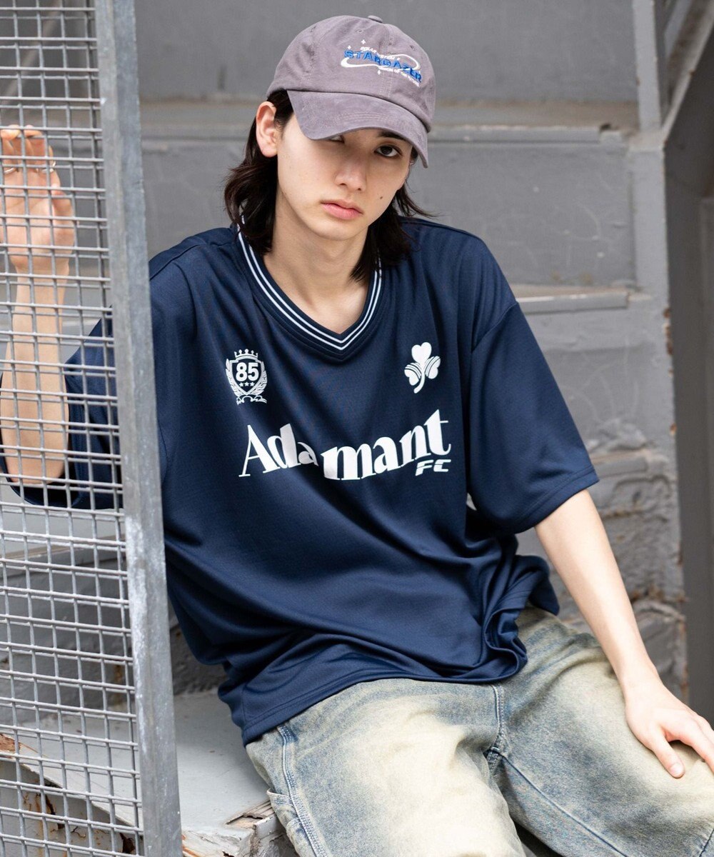 WEGO 【２点セット/ユニセックス着用ITEM/吸水速乾】アクセ付きメッシュロゴT（SS） 