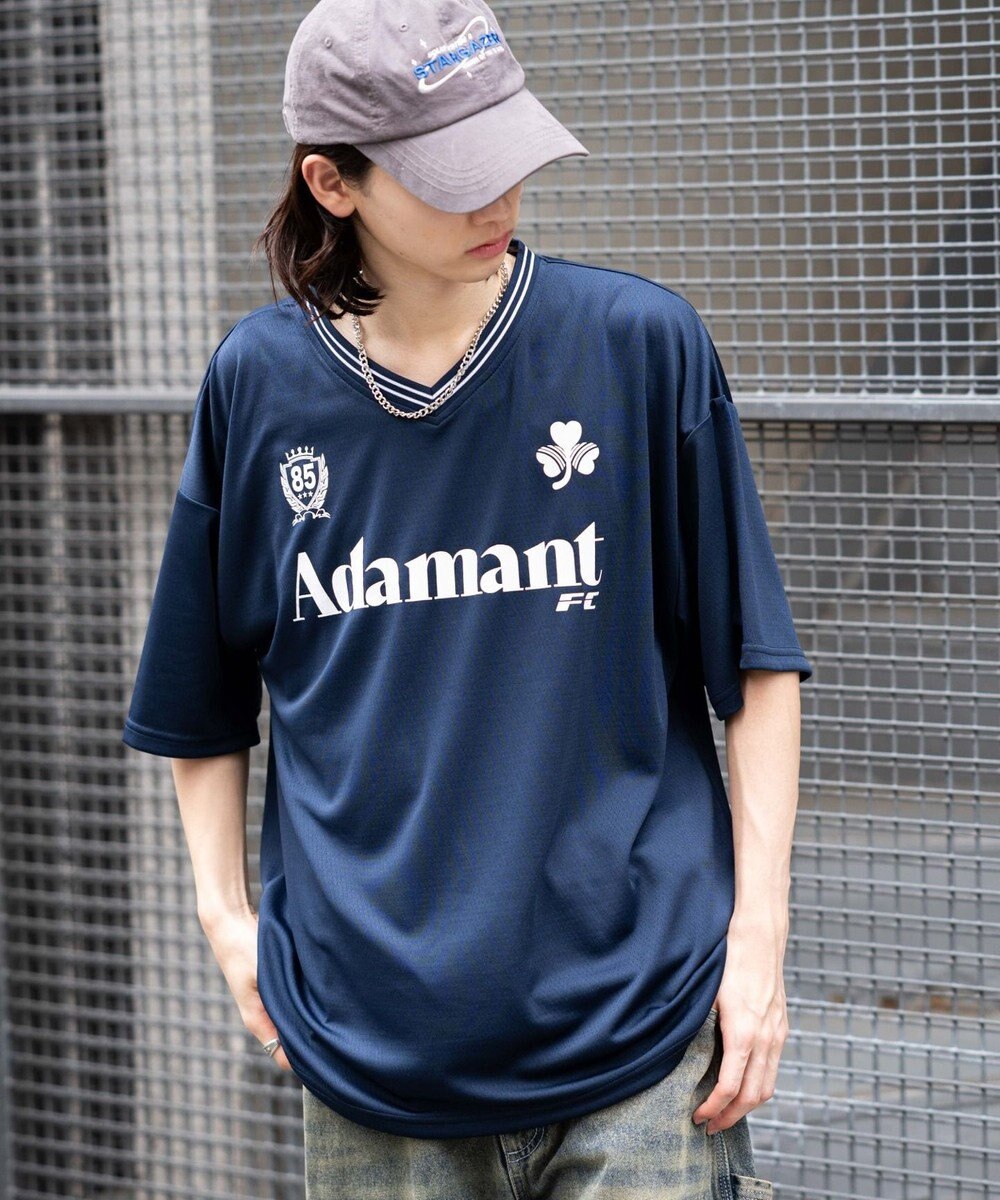 WEGO 【２点セット/ユニセックス着用ITEM/吸水速乾】アクセ付きメッシュロゴT（SS） 