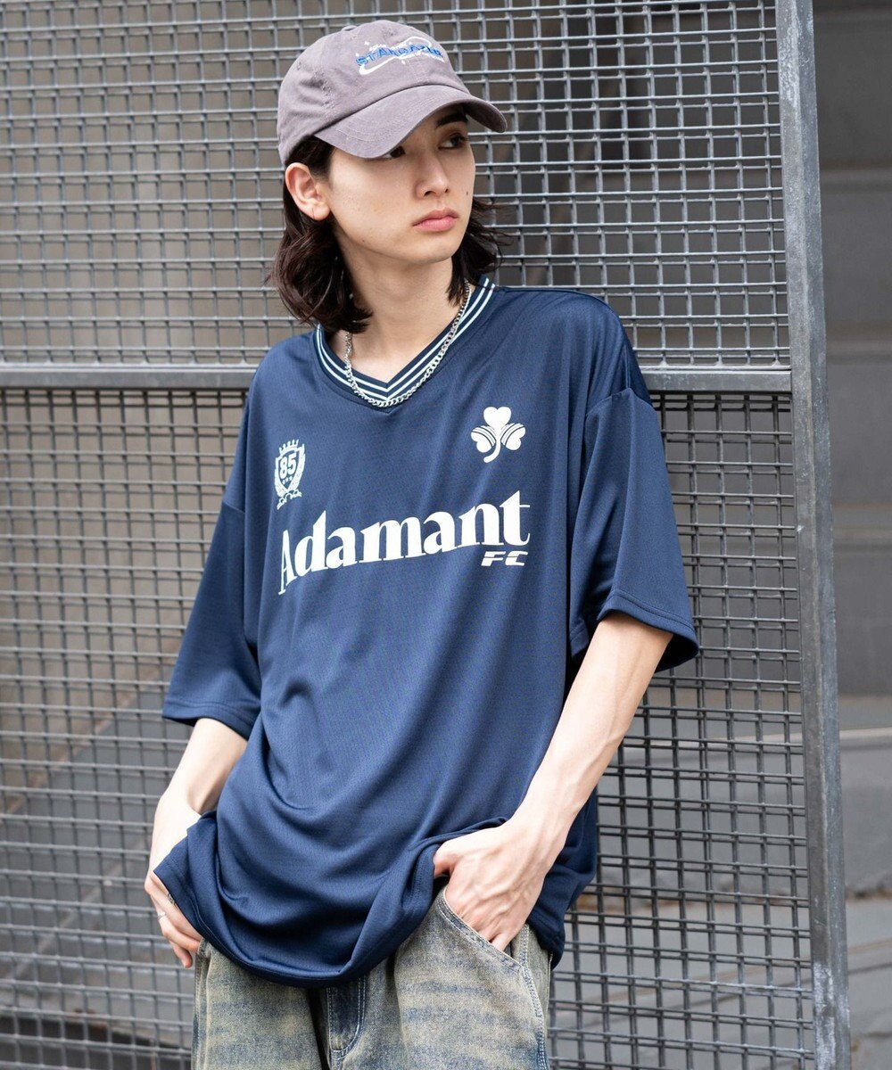 WEGO 【２点セット/ユニセックス着用ITEM/吸水速乾】アクセ付きメッシュロゴT（SS） 