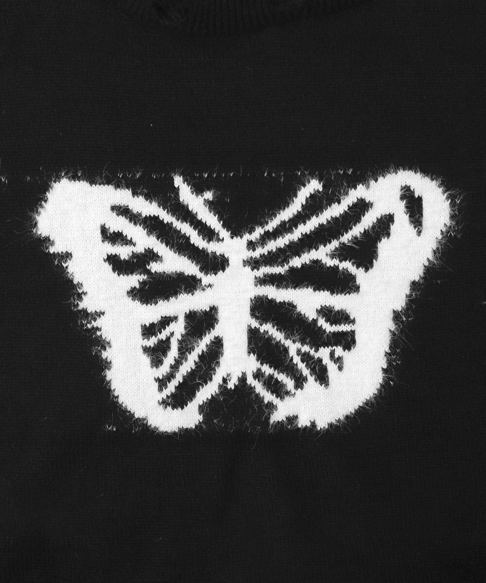 WEGO バタフライダメージワンショルダーニット 