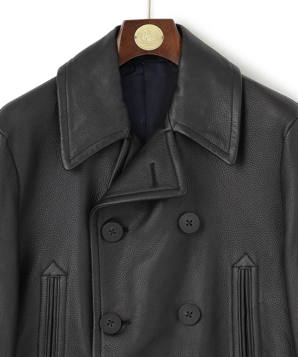J.PRESS MEN ディアスキンレザーPコート 