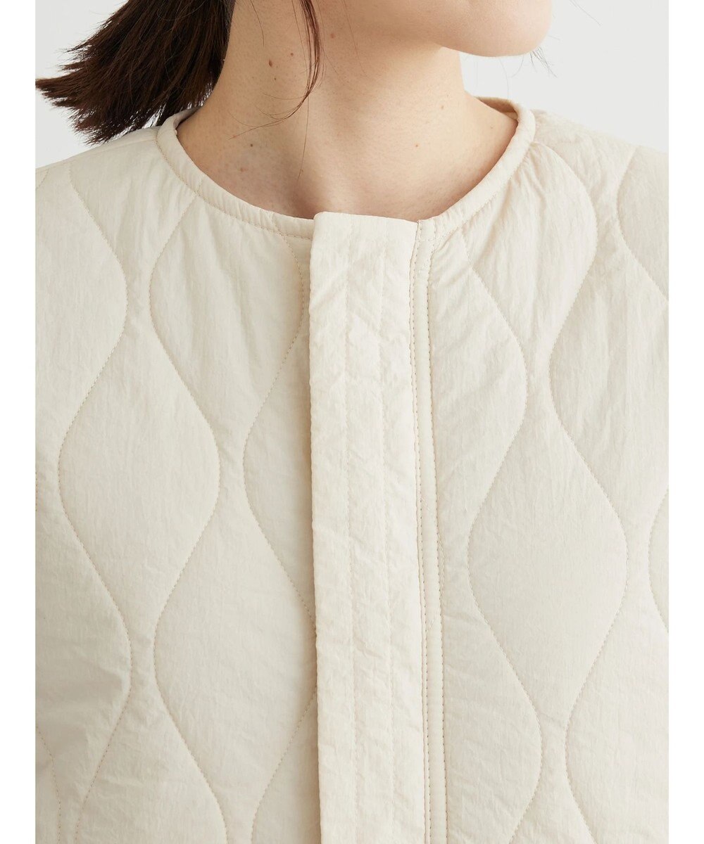 Green Parks ヒョウタンキルトミドル丈ベスト 