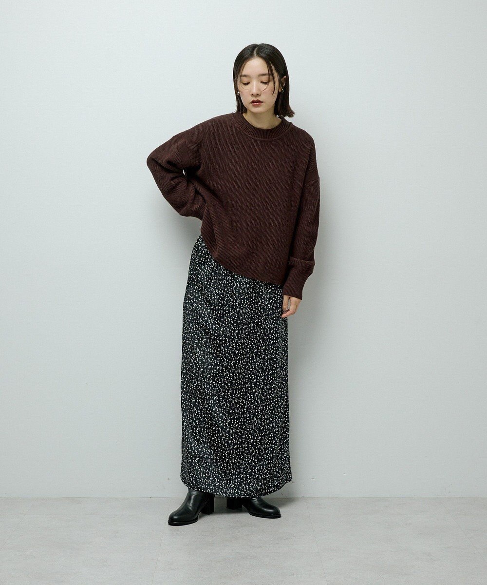 Green Parks すっきり見えシルエットサテンナロースカート 