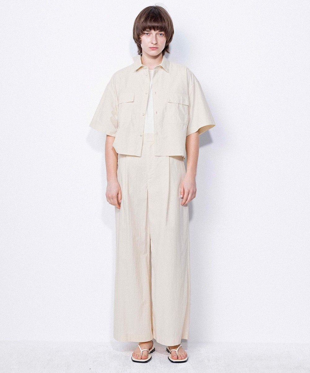 NAVE 【ReNAVE・洗える/撥水加工/接触冷感/UVケア/セットアップ】ナイロンタスラン シャツ 