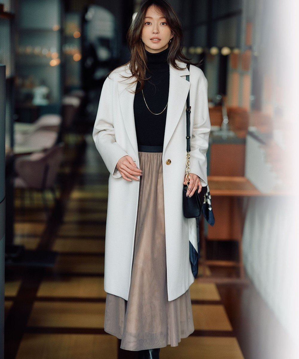 23区 【CLASSY.1月号掲載】ウールカシミヤビーバー チェスターコート 