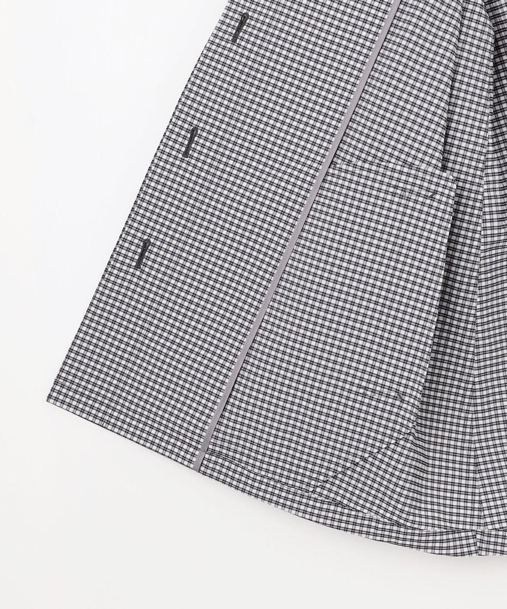 J.PRESS LADIES Lightストレッチチェック スタンドカラー コート 