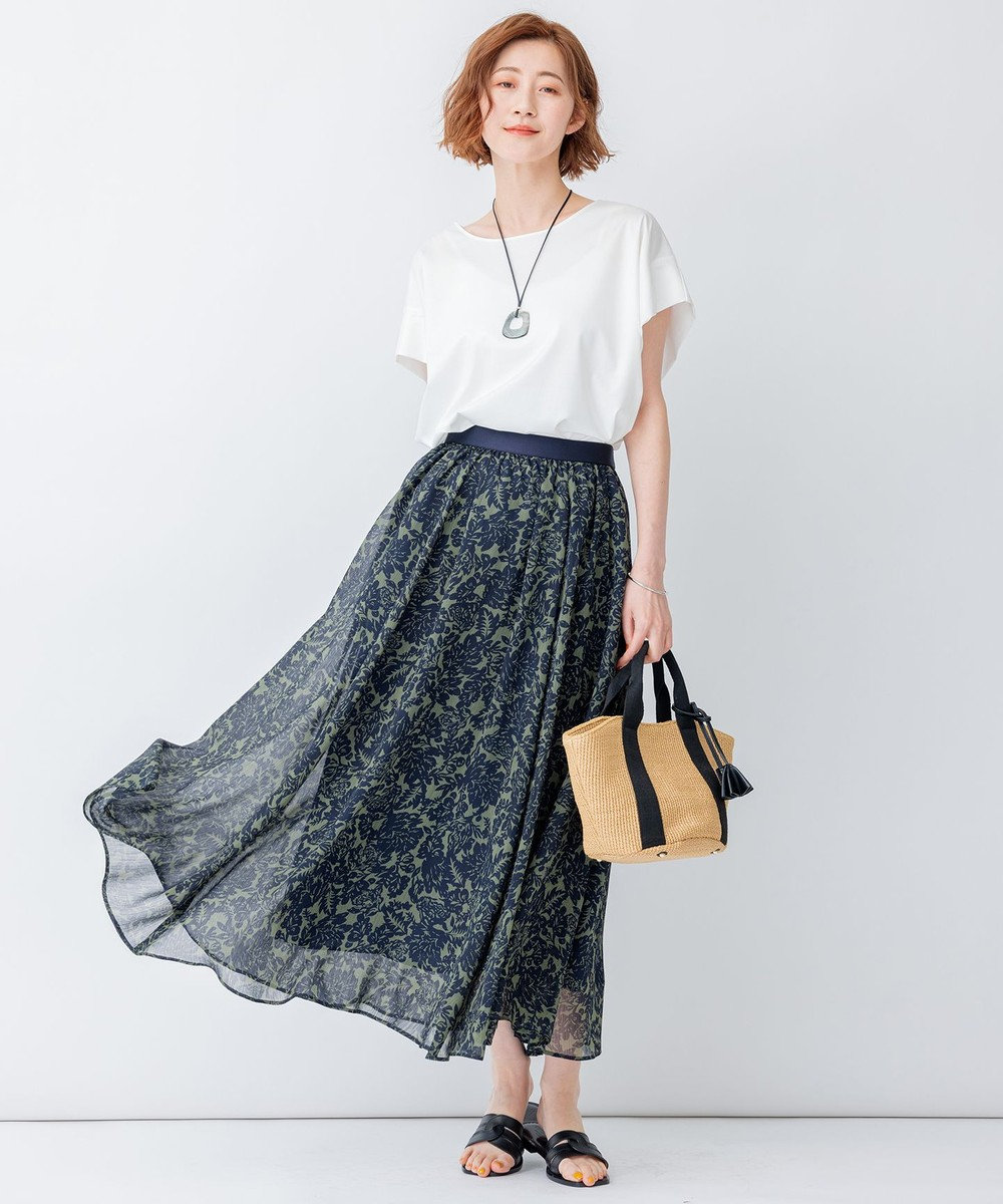 23区 S 【洗える】コットンフォルムジャージー ラウンドヘム カットソー 