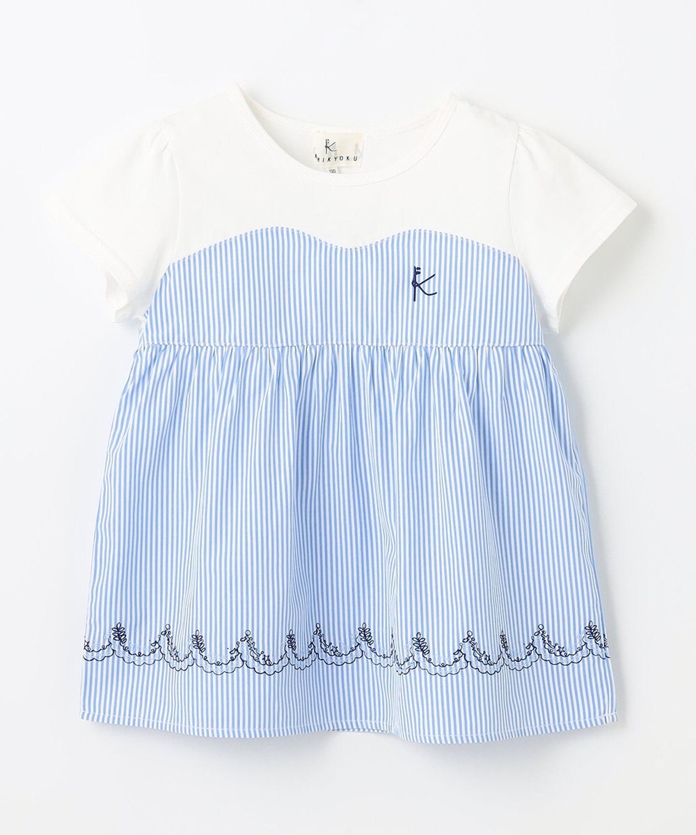 組曲 KIDS 【150-160cm】ビーチコーミングストライプ Tシャツ 