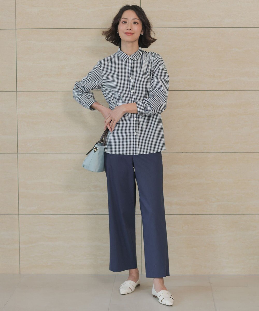 J.PRESS LADIES 【WEB限定カラーあり】コンパクトエステネージュ シャーリング シャツ ブラウス 