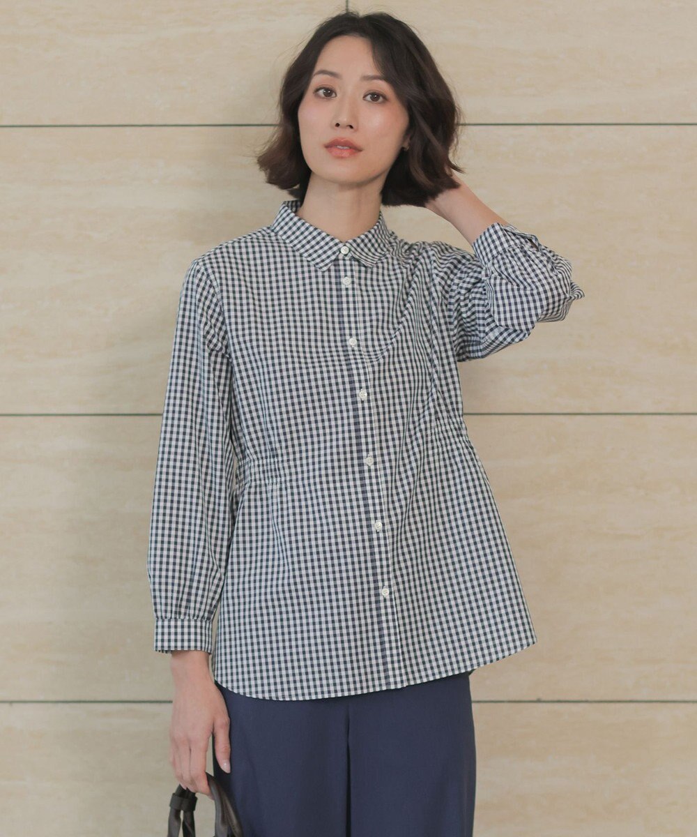 J.PRESS LADIES 【WEB限定カラーあり】コンパクトエステネージュ シャーリング シャツ ブラウス 