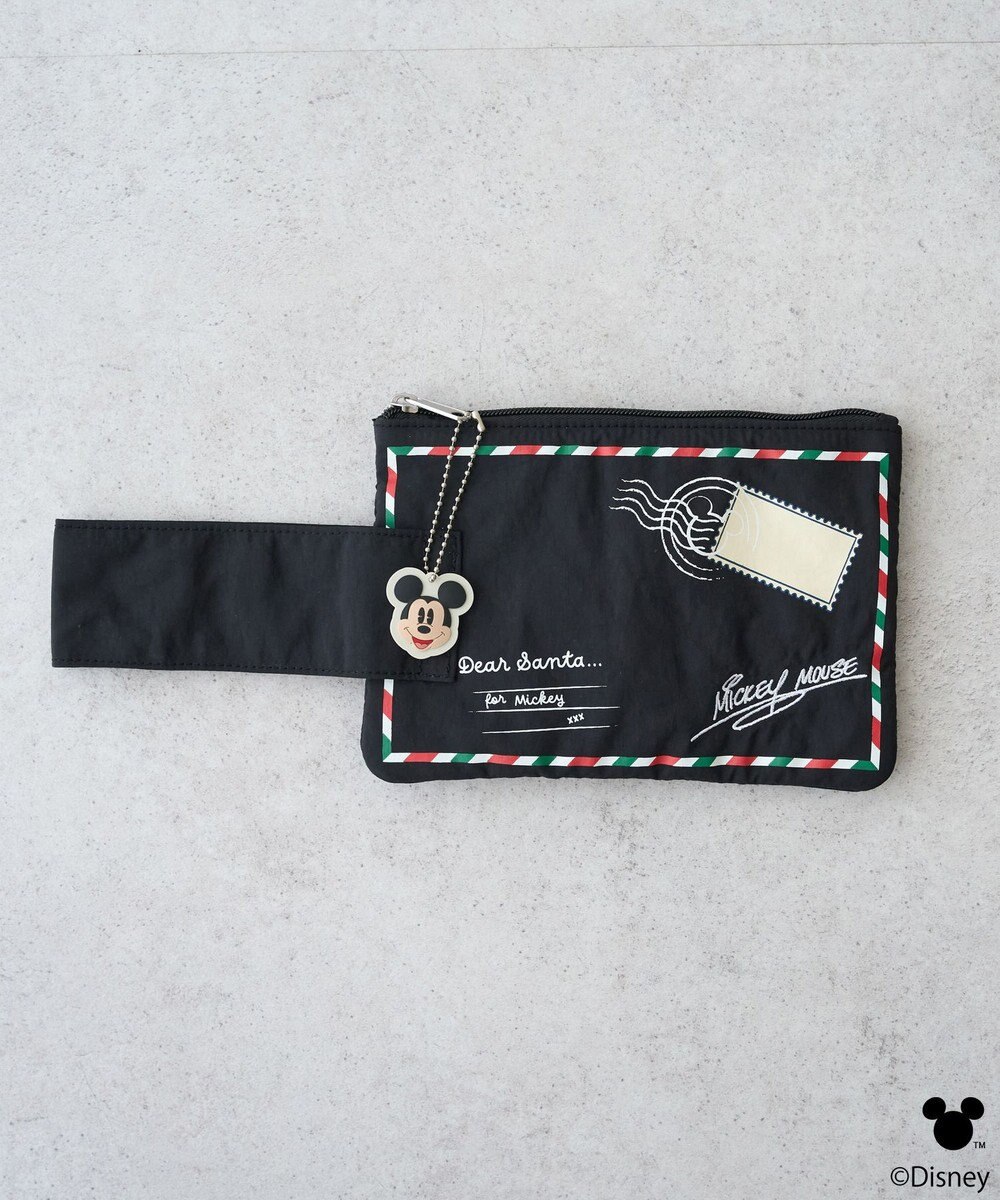 earth music&ecology 【予約】Disney/ミッキーチャーム付きレターモチーフポーチ 