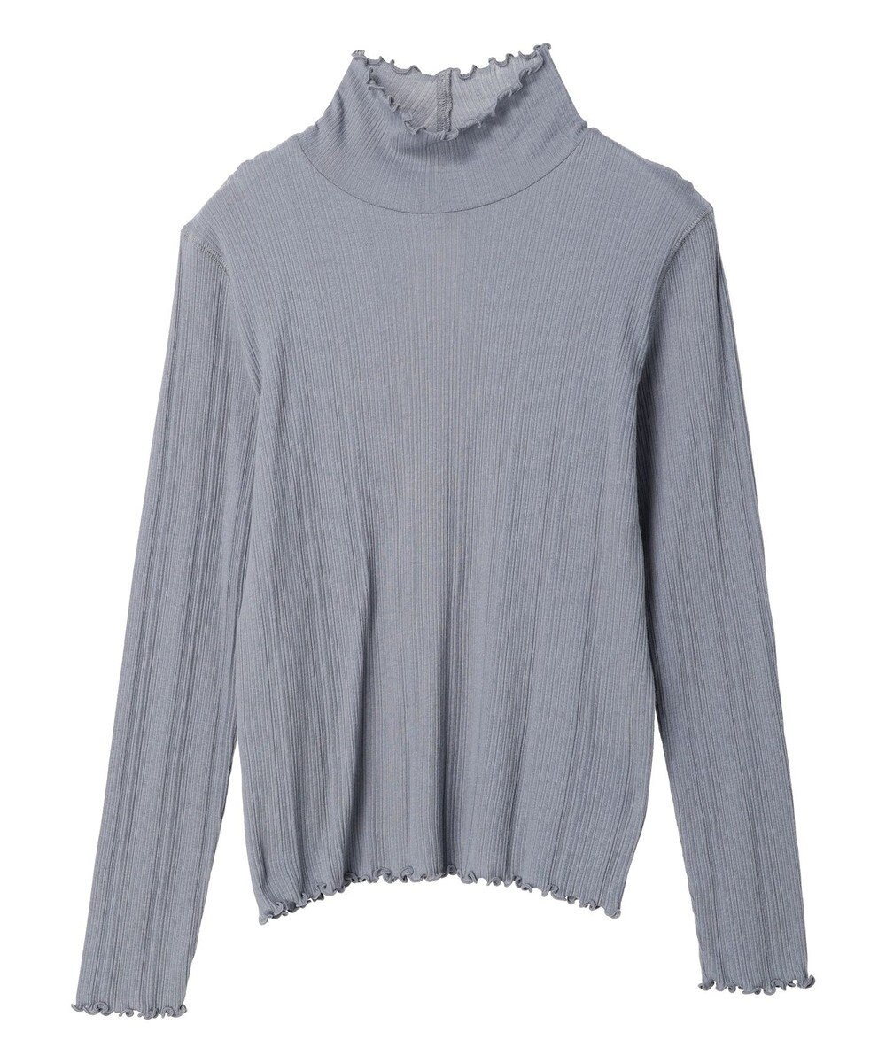 earth music&ecology コットンシアータートルネックプルオーバー 