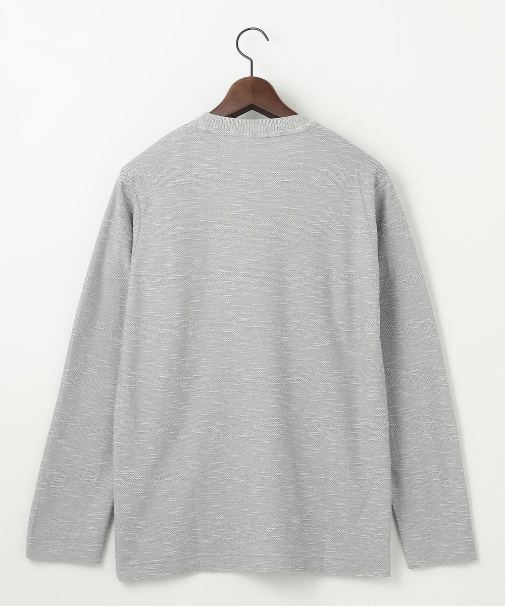 JOSEPH ABBOUD 【オーガニックコットン/JAPANファブリック】スラブインレイ Vネック 長袖 Ｔシャツ 