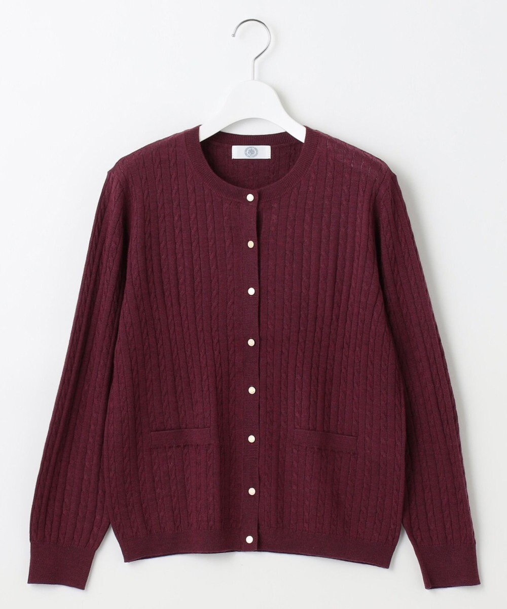 J.PRESS LADIES 【洗える】KNIT BASIC クルーネック カーディガン 