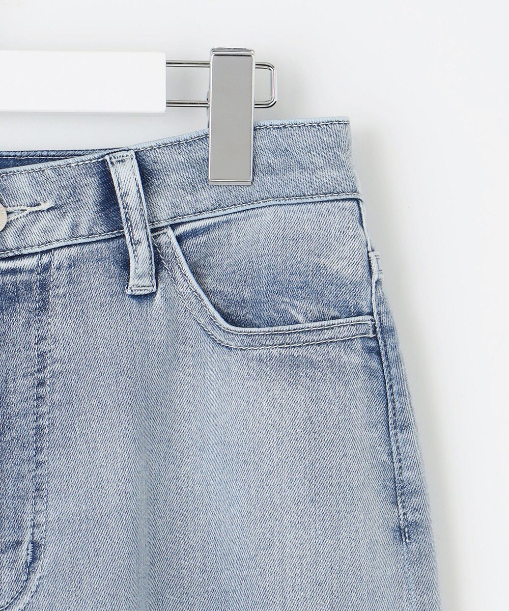 自由区 L 【19号サイズまで展開】ウスカルデニムダーツカーブ パンツ 