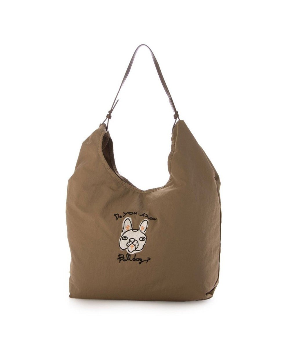 UNBILLION カシュカシュ cachecache / アニマルドローイング刺繍ナイロントート 