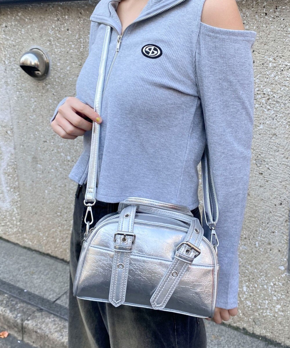 WEGO ハトメハンドルミニボストンショルダー 