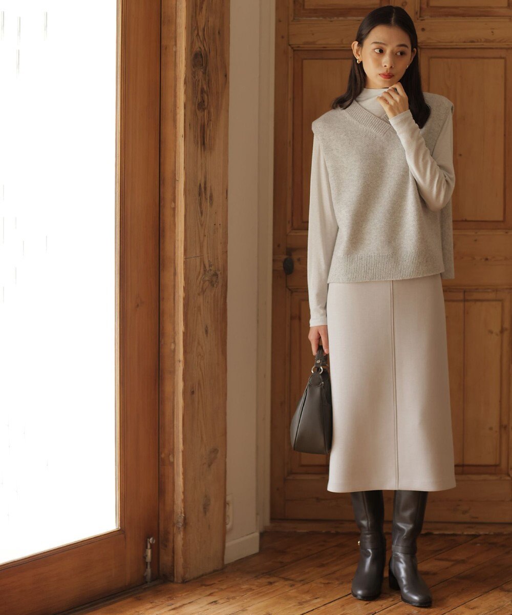 J.PRESS LADIES L 【WEB限定カラーあり・洗える】ダンボール ナロー スカート 