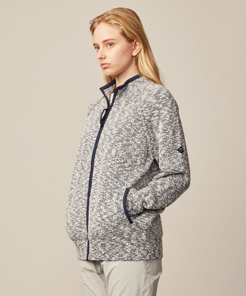 JOSEPH ABBOUD MOUNTAIN 【洗える・イタリア糸使用】 コットンスラブ ニット ブルゾン 