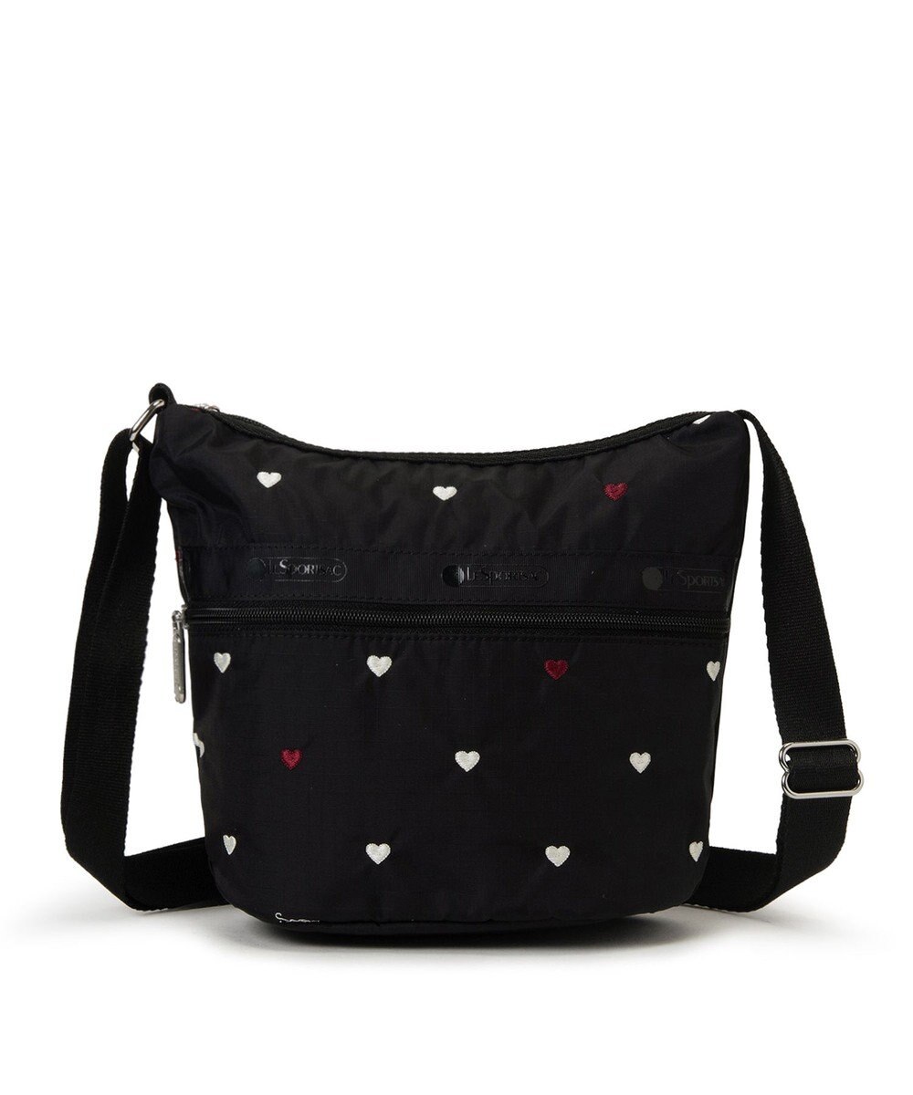 LeSportsac MINI BUCKET SHOULDER BAG/レッド/ホワイトハートEMB 