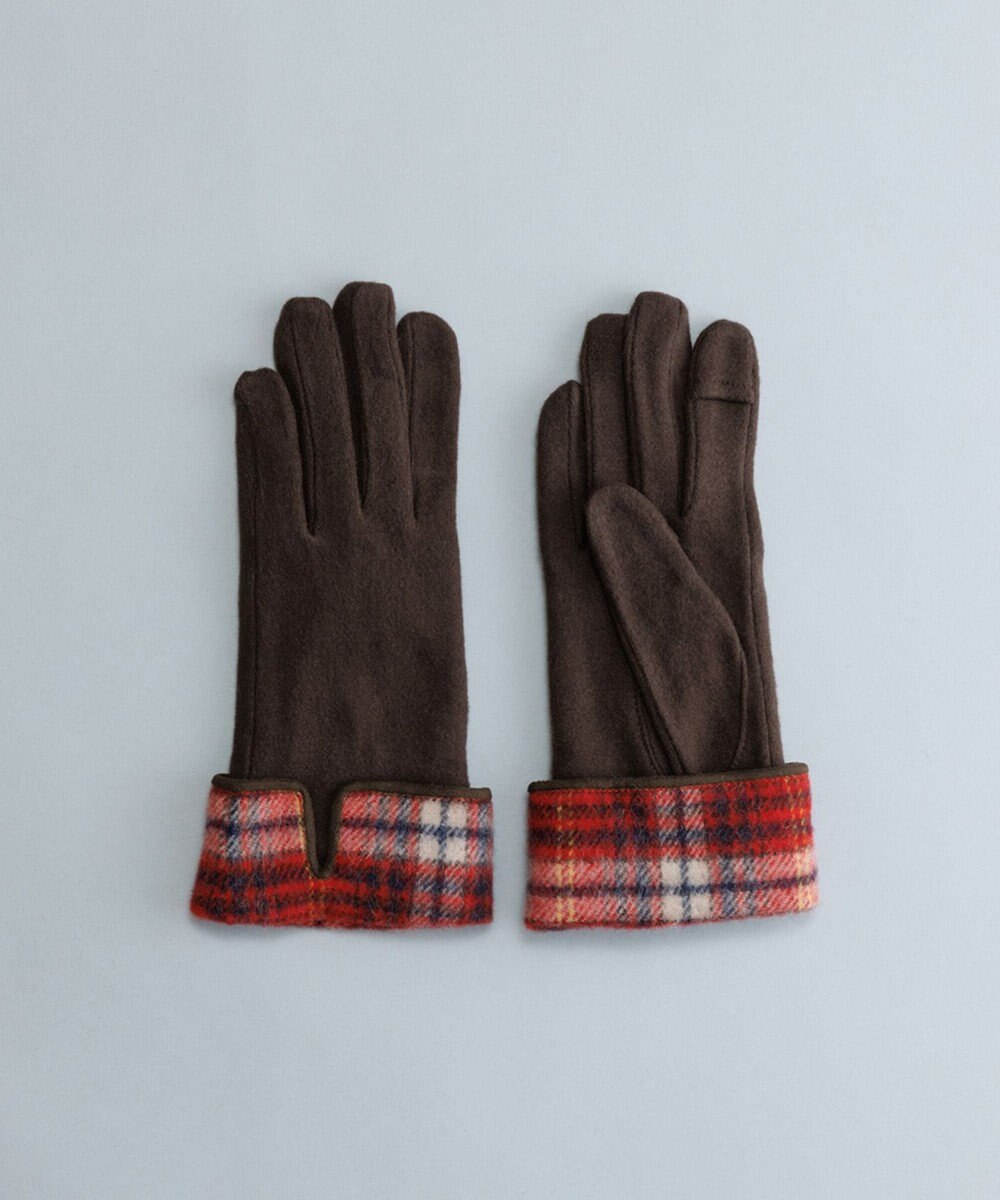 ORuKuBET タータンチェックカフスジャージグローブ(WOMEN)【タッチパネル対応】 