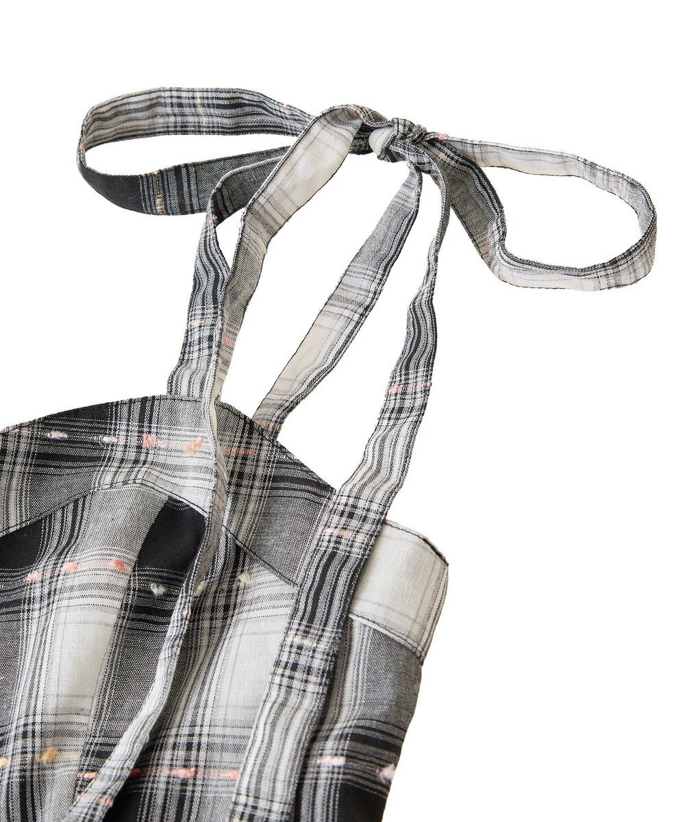 earth music&ecology チェックパターンバルーンキャミビスチェ 