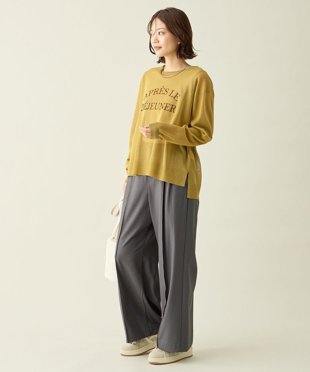 ANY L 【2SET】シアーロゴニット×タンクトップセット 