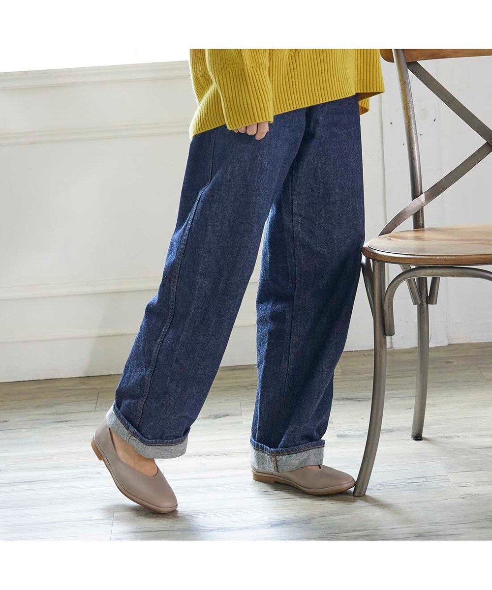 ing <ing>【サスティナブルシリーズ】Vカットフラットパンプス 